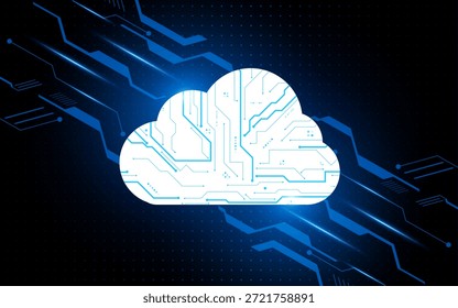 Moderne Cloud-Technologie futuristisch, Online-Speicher, Arbeit von zu Hause aus	
