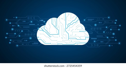 Modern cloud technology futuristic, online storage, work from home	
