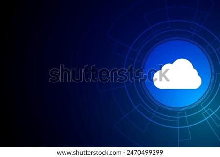 Modern cloud technology futuristic, online storage, work from home	
