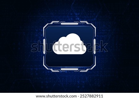 Modern cloud technology futuristic, online storage, work from home	

