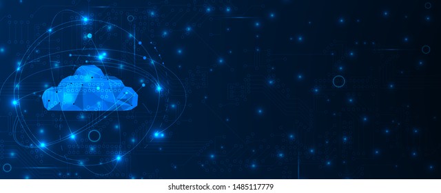 Modern cloud technology. Integrated digital web concept background