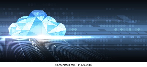 modern cloud technology. Integrated digital web concept background