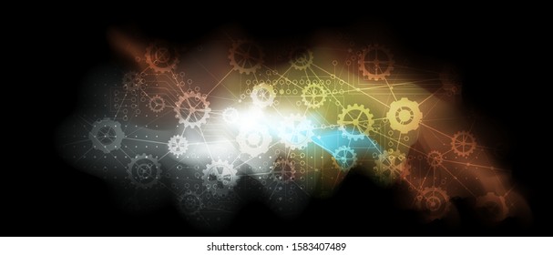 modern cloud technology. Integrated digital web concept background