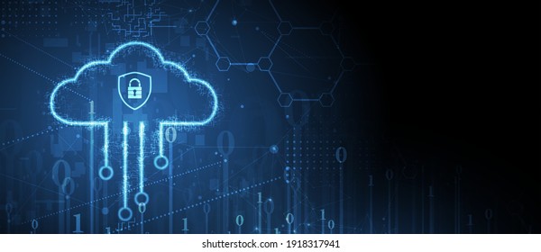 Modern Cloud Technology. Integrated Digital Web Concept Background