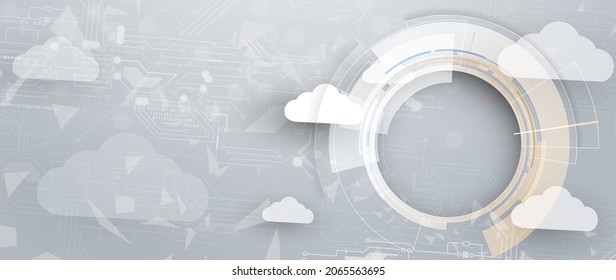 modern cloud technology. Integrated digital web concept background