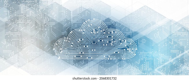 modern cloud technology. Integrated digital web concept background