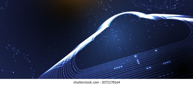 modern cloud technology. Integrated digital web concept background