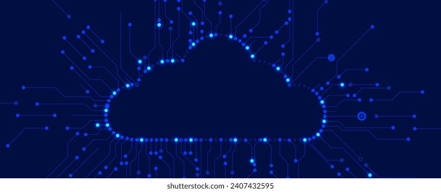 Modern cloud technology. Integrated digital web concept vector background