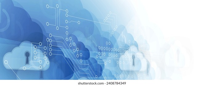 Modern cloud technology. Integrated digital web concept background. Vector Art.