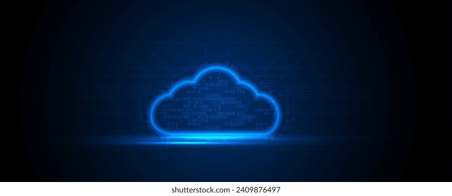 Modern cloud technology. Integrated digital web concept background. Vector Art.