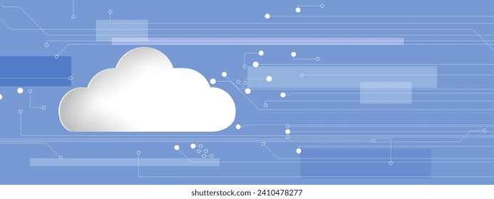 Modern cloud technology. Integrated digital web concept background. Vector Art.
