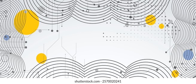 Modern cloud technology. Integrated digital web concept background
