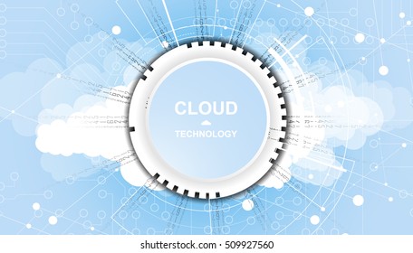 Modern cloud technology. Integrated digital web concept background