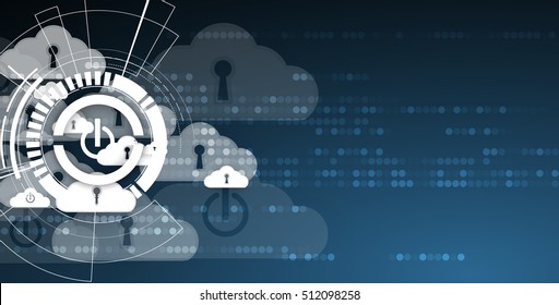 Modern cloud technology. Integrated digital web concept sky background