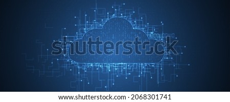 modern cloud technology. Integrated digital web concept background