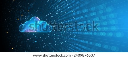 Modern cloud technology. Integrated digital web concept background. Vector Art.