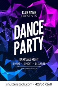 Modern Club Music Party poster Template, Dance Party Flyer, brochure. Night Party Club DJ sound Banner Poster. Electro event design