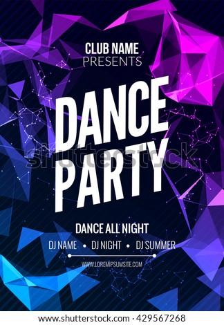 modern club music party poster template のベクター画像素材
