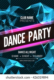 Modern Club Music Party Template, Dance Party Flyer, brochure. Night Party Club sound Banner Poster