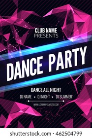 Modern Club Music Party Template, Dance Party Flyer, Brochure. Night Party Club Sound Banner Poster