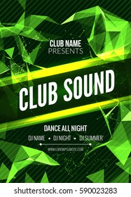 Modern Club Music Party Template, Dance Party Flyer, brochure. Night Party Club sound Banner Poster.