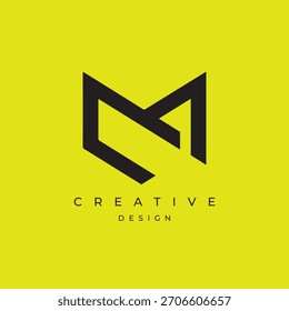 Modernes CM-Monogramm-Logo-Design - Minimalistisches CM-Symbol für kreatives Branding 