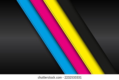 Modern cmyk business design concept. Cmyk print color background. Vector abstract banner