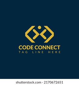 Modern Code Connect Logo Design