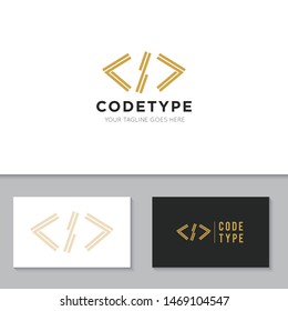 modern code logo and icon vector illustration design template