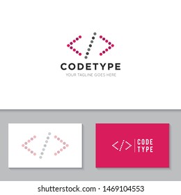 modern code logo and icon vector illustration design template
