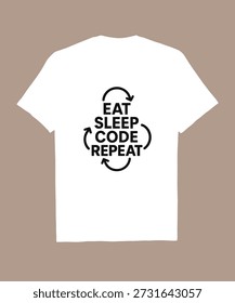 Modern Coding Lifestyle Slogan T Shirt Design
