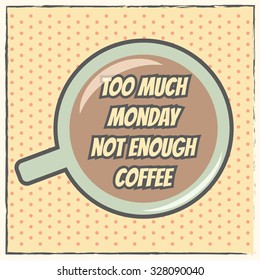 modern coffee background, illustration in vector format