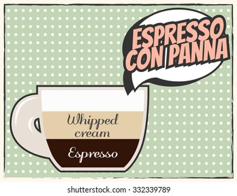 modern coffee background, illustration in vector format