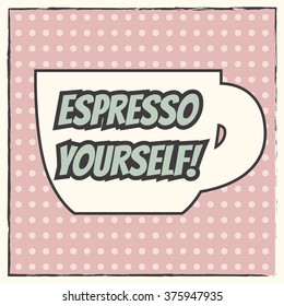 modern coffee background, illustration in vector format