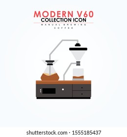 Modern coffee brewing methods vector