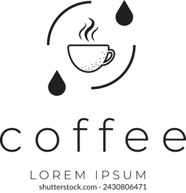 Diseño creativo moderno del logotipo del café