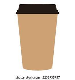 Modern coffee cup icon illustration. Isolated on a white background.