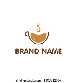 Modern Coffee with Cup Logo