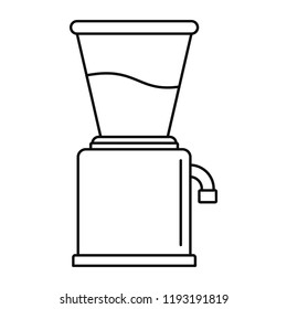 Modern coffee grinder icon. Outline modern coffee grinder vector icon for web design isolated on white background