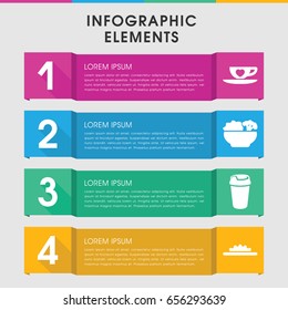 Modern coffee infographic template. infographic design with coffee icons includes drink, cup with heart. can be used for presentation, diagram, annual report, web design.