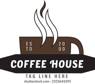 Logo de Modern Coffee, café, logo de Coffee shop, diseñador de logotipos para café, logo para té, taza