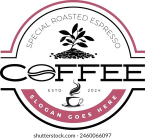 Modern coffee logo design vector