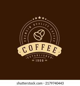 Modern Coffee logo design, vintage style logo design