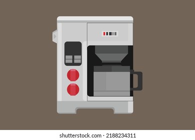 modern coffee machine grey vector