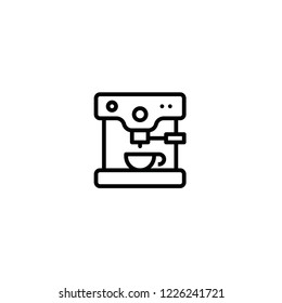 Modern coffee machine icon