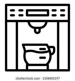 Modern coffee machine icon. Outline modern coffee machine vector icon for web design isolated on white background