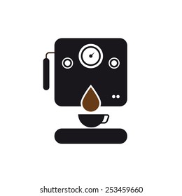 modern coffee machine sign