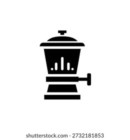 Modern coffee maker brewing fresh coffee vector illustration flat design