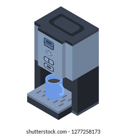 Modern coffee maker icon. Isometric of modern coffee maker vector icon for web design isolated on white background