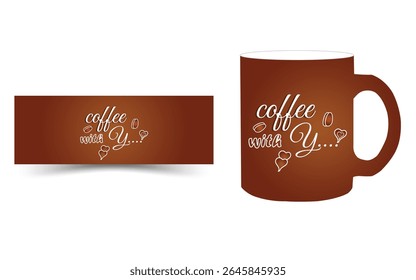 modern coffee mug design in illustrator